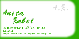 anita rabel business card